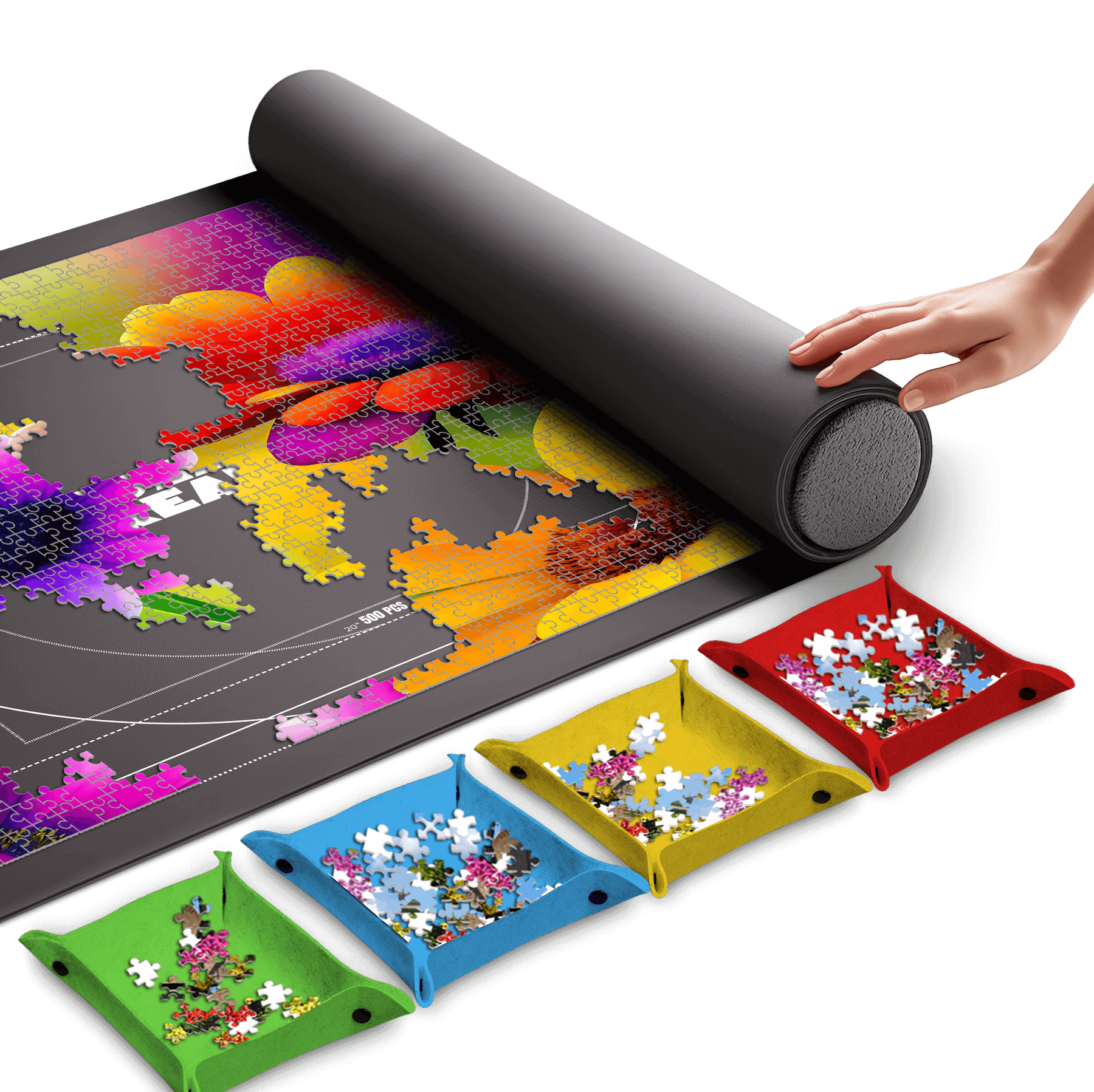 Puzzle Mat – Roll Up Jigsaw Mat for 1500 Pieces | Puzzle Ready Puzzle Mat – Roll Up Jigsaw Mat for 1500 Pieces | Puzzle Ready