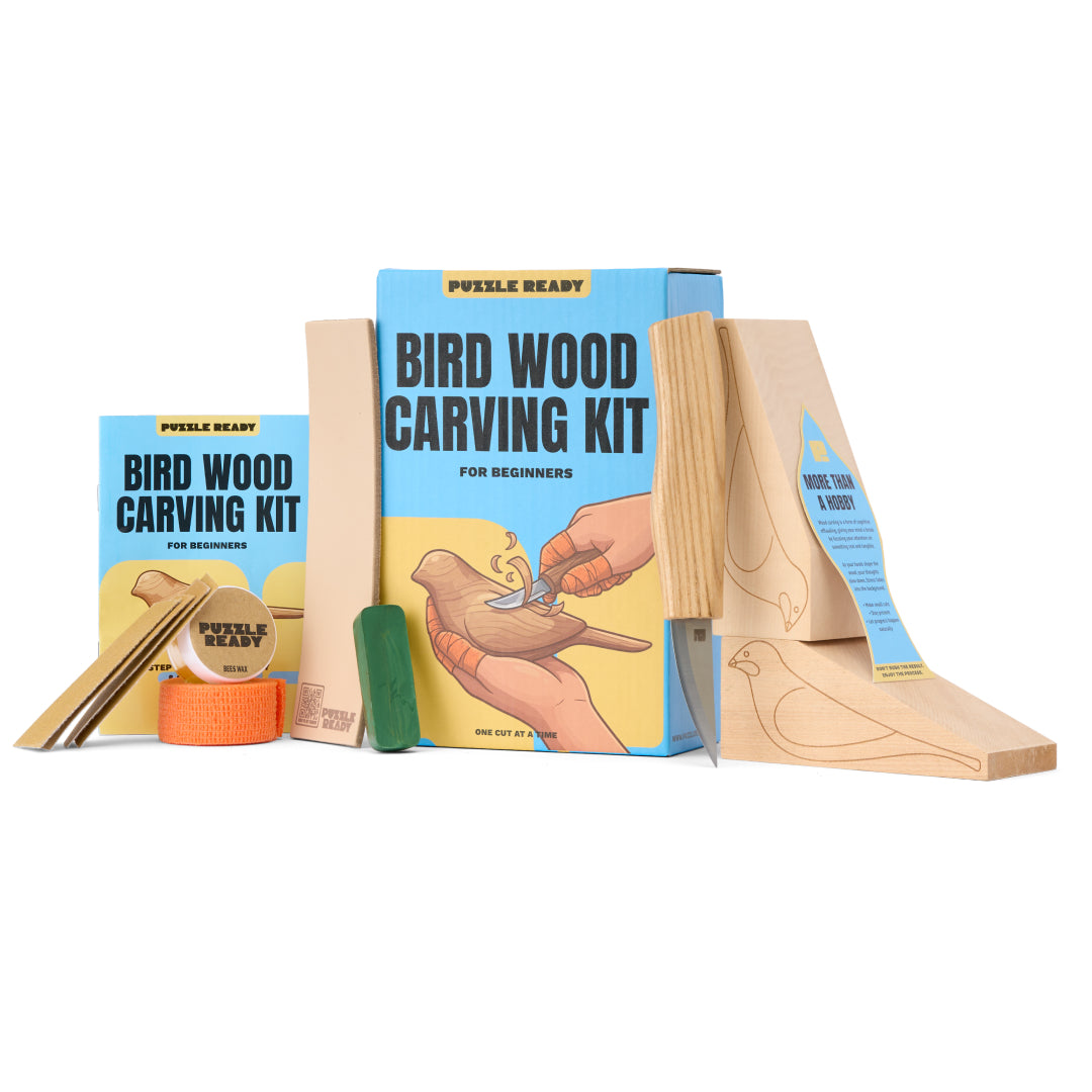 Bird Wood Carving Kit box with everything included