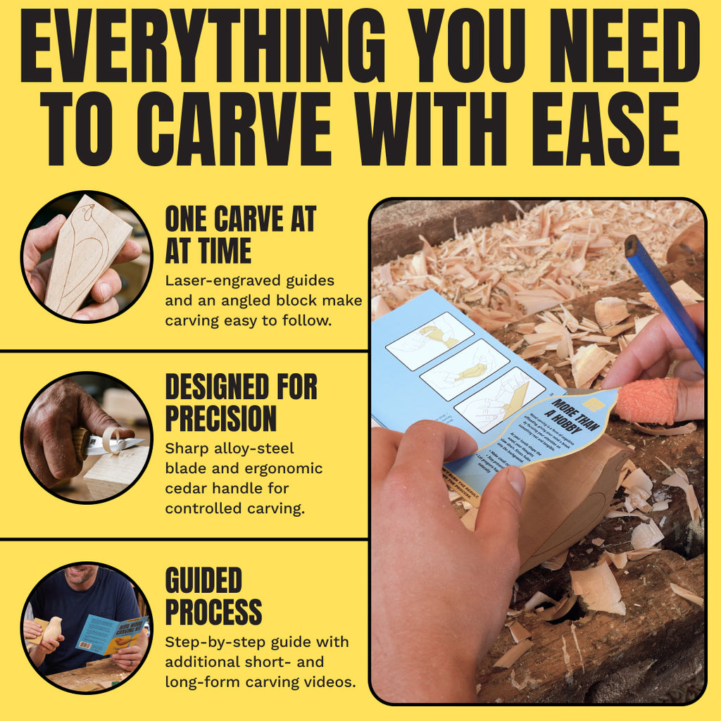 One carve at a time, designed for precision, guided process