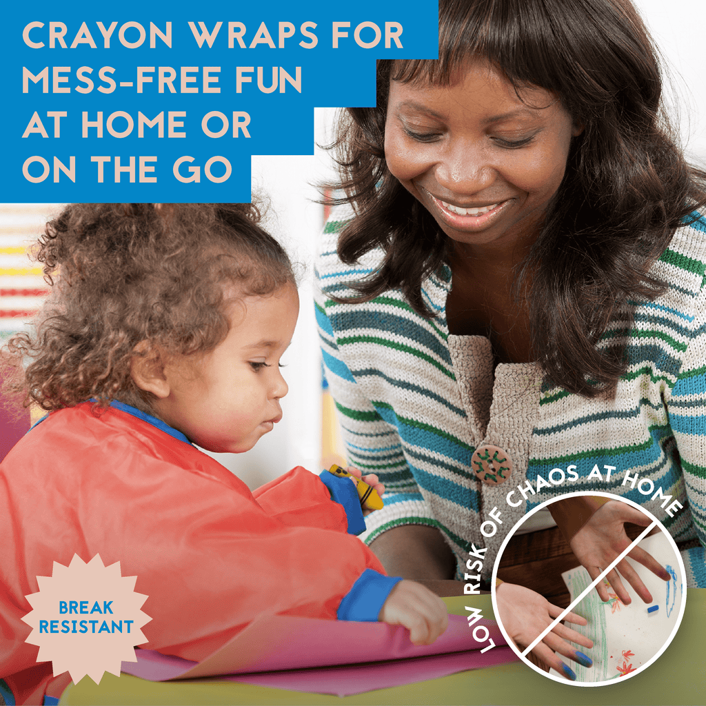 Beeswax crayons for toddlers, 100% organic and non-toxic, in use with child and parent for safe, creative play.