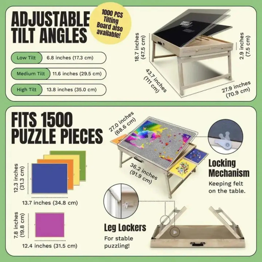 Puzzle Table with Legs – Ultimate Jigsaw Puzzle Station for Families and Hobbyists