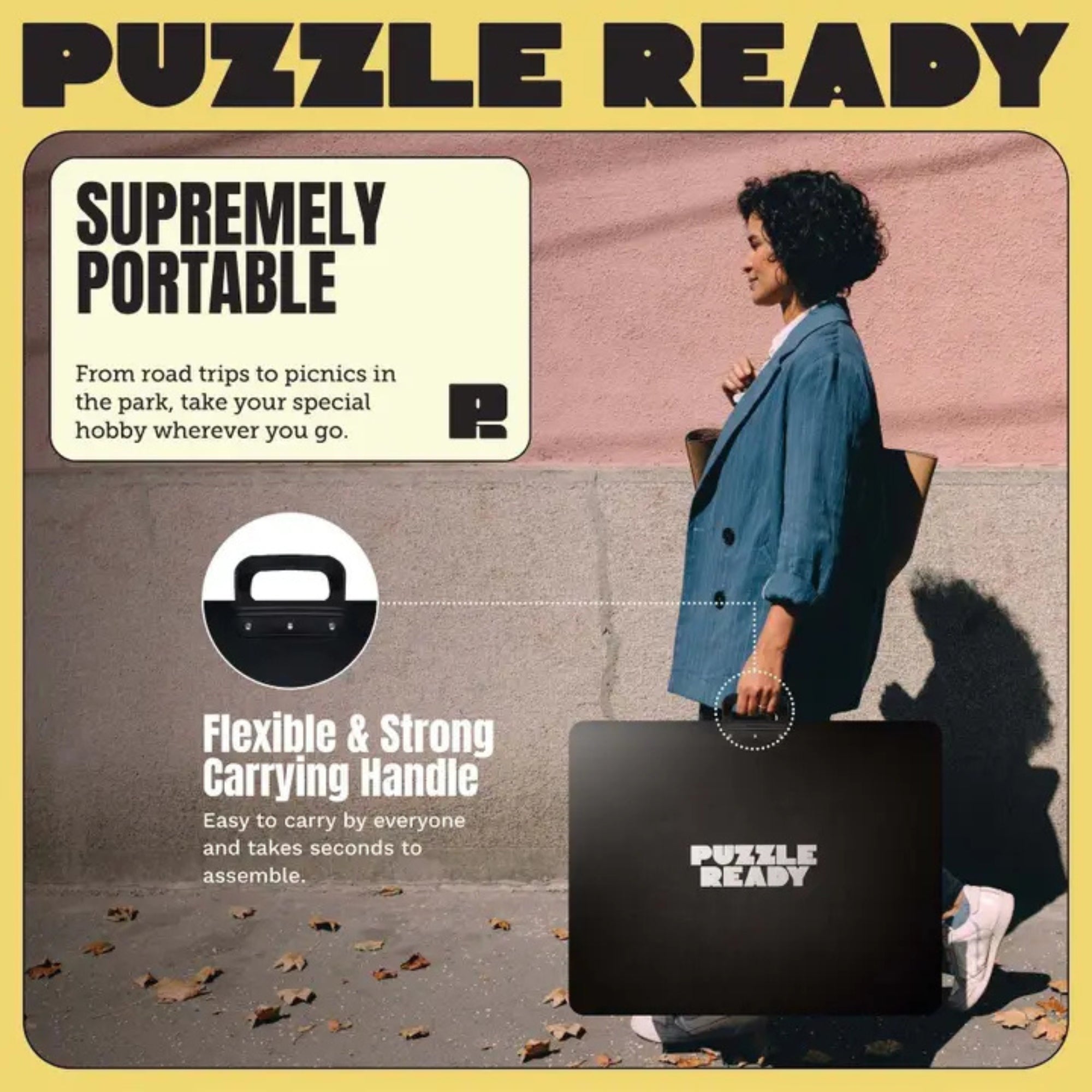 Puzzle Caddy – Portable Puzzle Carrier for 1000–1500 Piece Jigsaw Puzzles