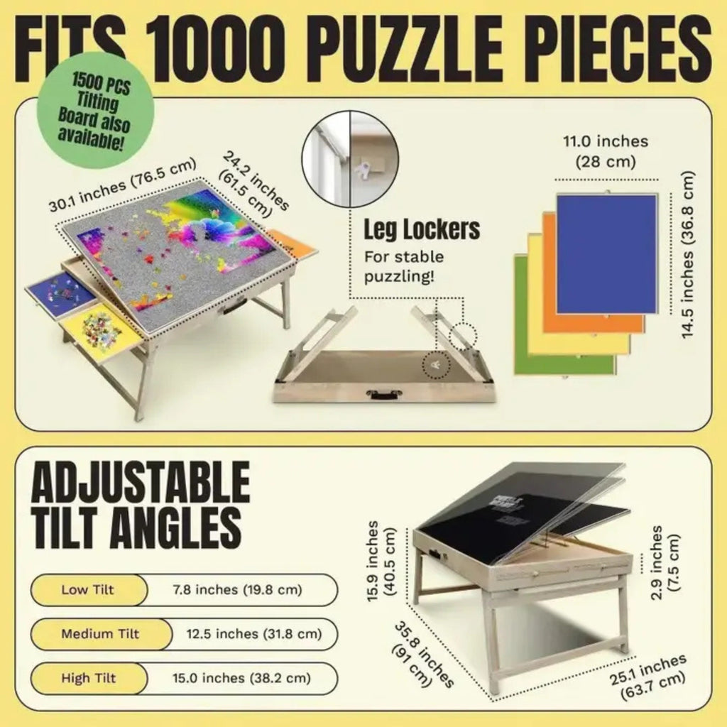 Puzzle Table with Legs – Ultimate Jigsaw Puzzle Station for Families and Hobbyists