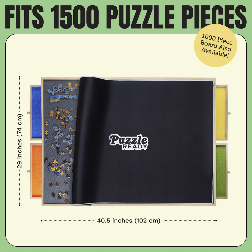 Puzzle ready 1500 piece puzzle board size